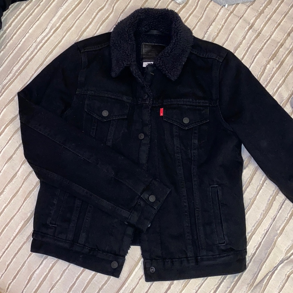 Levi’s Original Black Denim Sherpa Jacket